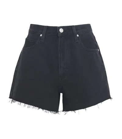 Paige Raw-hem Archie Denim Shorts In Blue