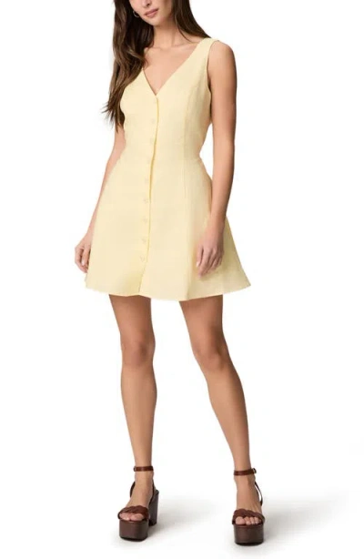 Paige Raye V-neck Mini Dress In Yellow