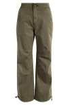 Paige Carly High-rise Crop Wide-leg Jeans In Vintage Forester Green