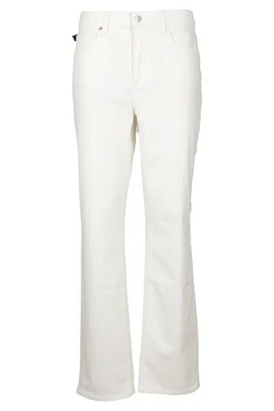 Paige Relaxe Noella Ecru Pants With Five-pocket Design In White