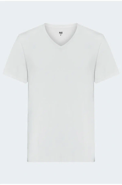 Paige Restin V Neck T-shirt In White