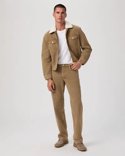 Paige Rigid Normandie Straight 34 Inch Jean In Brown