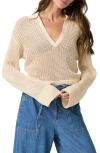 Paige Riva Open Stitch Sweater In Neutral