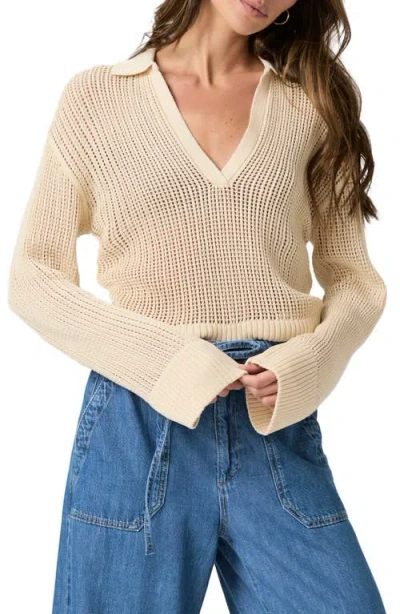Paige Riva Open Stitch Sweater In Neutral
