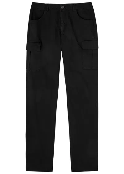 Paige Ronin Stretch-cotton Cargo Trousers In Black