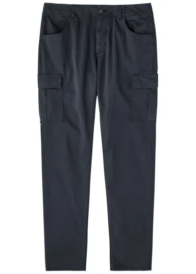 Paige Ronin Stretch-cotton Cargo Trousers In Navy