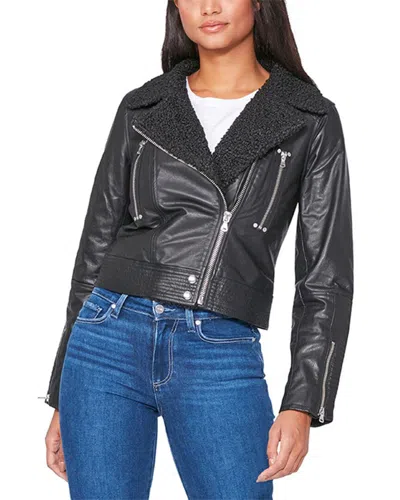 Paige Rooney Leather Jacket In Black