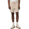 Paige Ruiz Regular Fit Terry Shorts In Heathered Oatmeal
