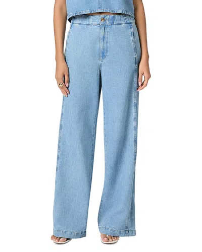 Paige Rumi High Rise Wide Leg Jeans In Revolution In Blue