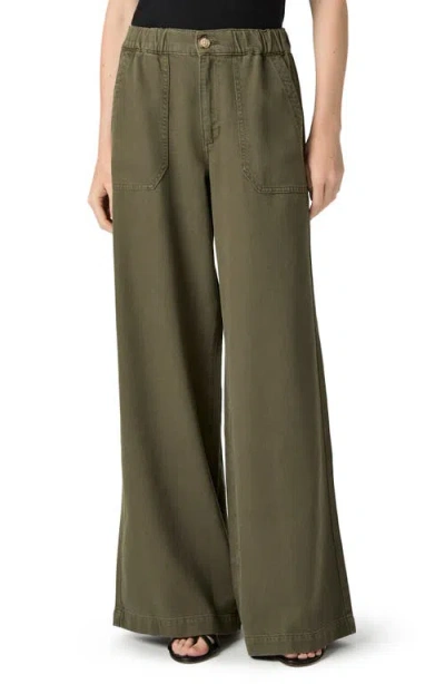 Paige Rumi High Waist Cotton Blend Wide Leg Pants