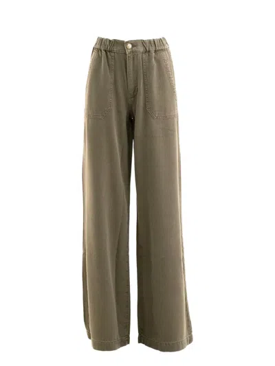 Paige Rumi Pocket Trousers In Green