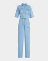 Paige Rumi Wide-leg Denim Jumpsuit