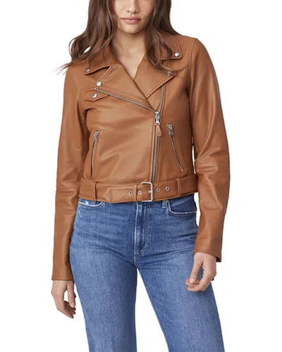 Paige Ryanne Leather Jacket In Brown