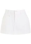 Paige Ryder Denim Mini Skirt In White