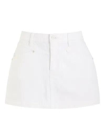 Paige Ryder Laundered White Denim Skirt