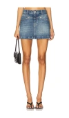 Paige Ryder Angled Pocket Denim Miniskirt