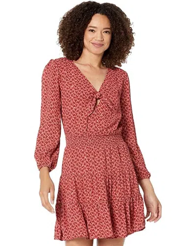 Paige Sandee Dress Women's Red Printed Tiered Ruffle Hem A-line Jdm1007