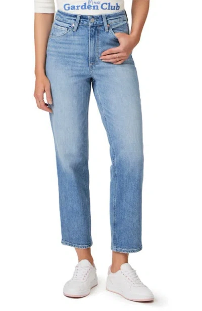 Paige Sarah High Waist Ankle Straight Leg Jeans In Blue