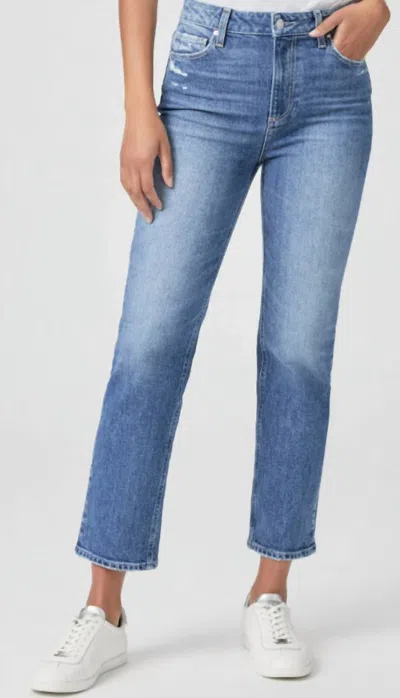 Paige Sarah Straight Ankle Jeans In Canyon Moon In Blue