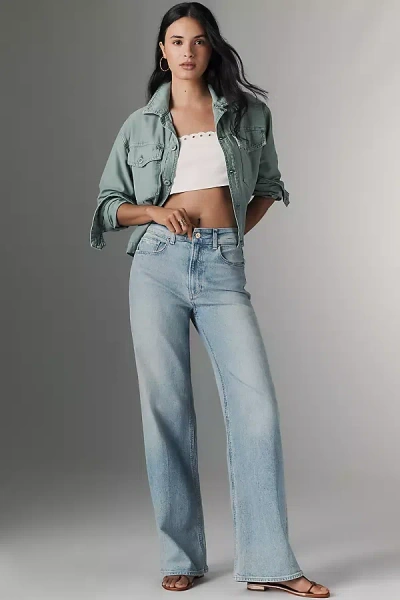 Paige Sasha 32" High-rise Wide-leg Jeans In Blue