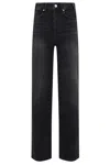 Paige Sasha Jeans Viper Black Distressed In Black