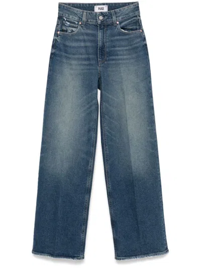 Paige Sasha 32" Wide Leg Jeans In Blue