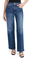 Paige Harper Distressed Wide-leg Jeans In Modernism