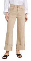 Paige Sasha Ankle Wide Cuff Jeans Vintage Soft Sand