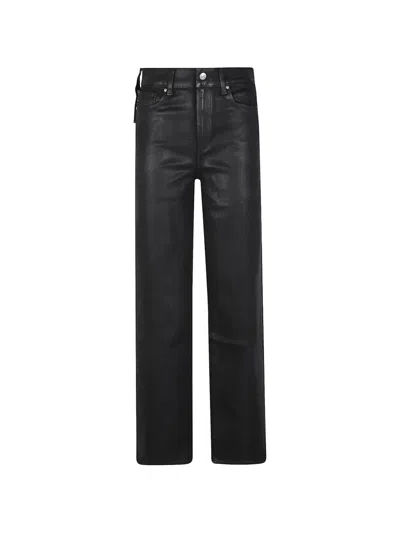 Paige Sasha Coated Straight-leg Jeans In Black