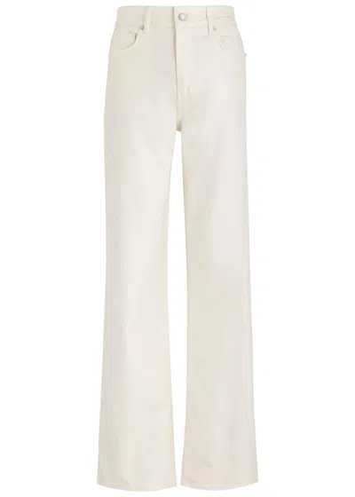 Paige Sasha Coated Wide-leg Jeans In Off White