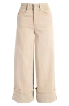 Paige Sasha Ankle Wide Cuff Jeans Vintage Soft Sand In Vintage Soft Sand