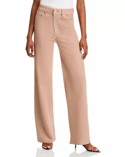 Paige Sasha High Rise Wide Leg Jeans In French Latte In Brown