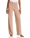Paige Sasha High Rise Wide Leg Jeans In French Latte In Neutral