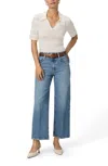 Paige Sasha High Waist Ankle Wide Leg Jeans In Zibeth In White