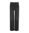 Paige Sasha High Rise Straight Jeans In Black