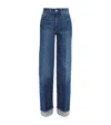 Paige Sasha Nadira Wide Cuff Jean In Blue