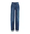 Paige Sasha Nadira Wide Cuff Jean In Blue