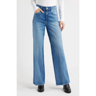 Paige Sasha High Waist Wide Leg Jeans In Blue