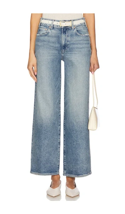 Paige Sasha Petite Wide Leg In Cats Meow Distressed