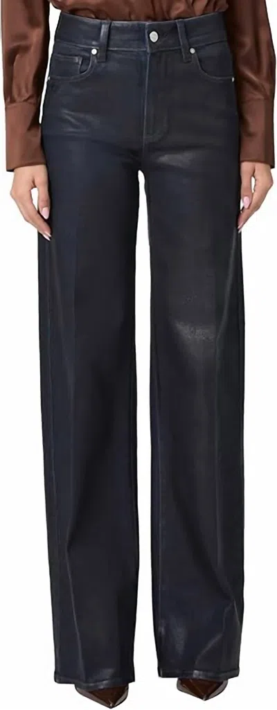 Paige Sasha Straight Leg Jeans In Glazed Indigo Coating