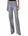 Paige Sasha Wide Leg Jean In Silver Coating In Multi