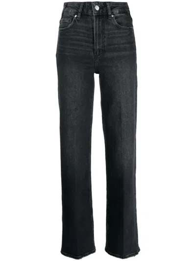 Paige Sasha Wide-leg Jeans In Black