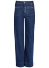 Paige Sasha Wide-leg Jeans In Blue