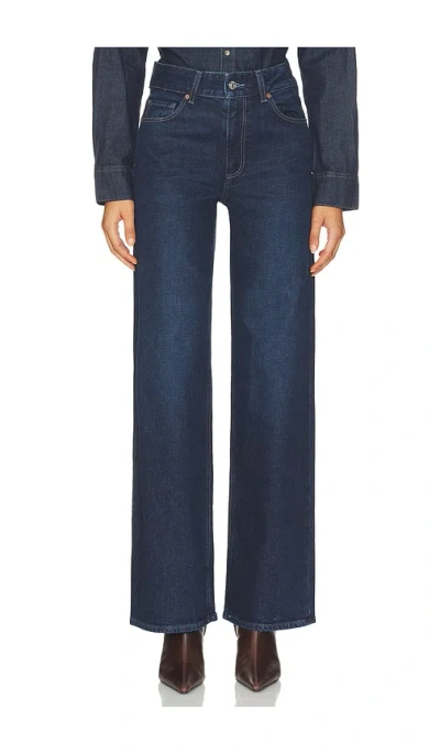 Paige Sasha Wide Leg Jeans In Blue