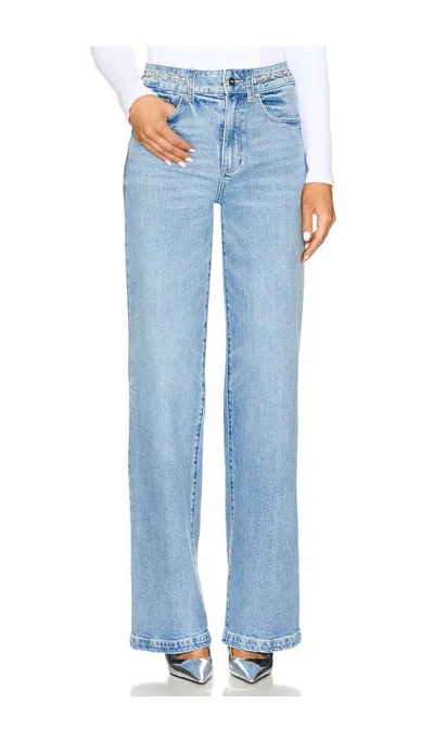Paige Sasha Wide Leg Jeans In Sonali Embellished