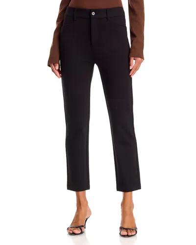 Paige Savoy Slim Ankle Pants In Brown