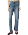 Paige Sawyer Cranked Up High Rise Wide Straight Leg Jean In Blue