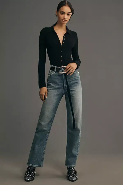 Paige Sawyer High-rise Crop Straight-leg Jeans