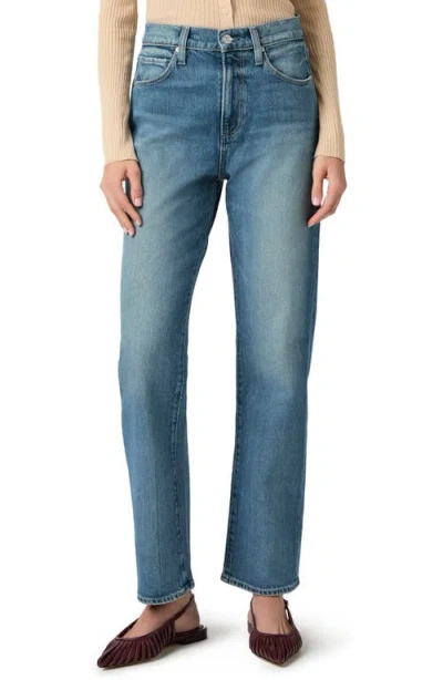 Paige Sawyer High Waist Straight Leg Jeans In Blue