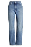Paige Womens Imagine Sawyer Brand-patch Straight-leg High-rise Denim Jeans In Costar